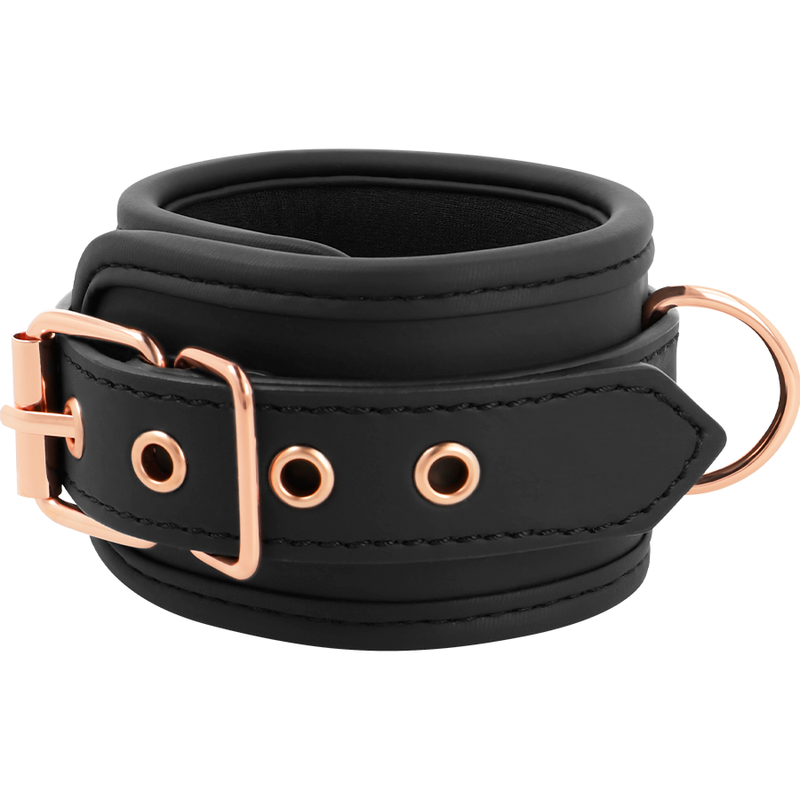 Menottes en cuir vegan chaine doré
