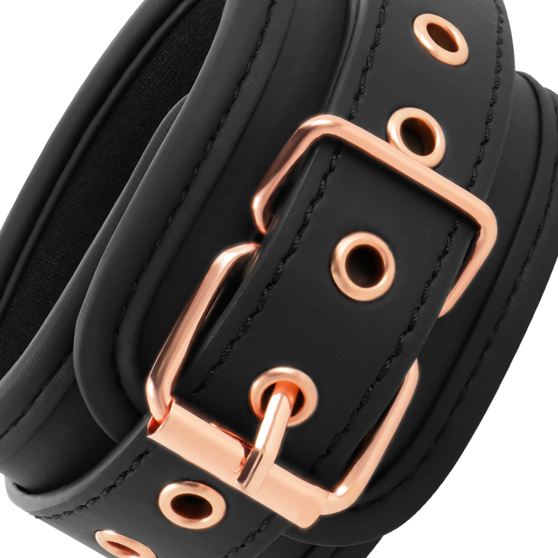 Menottes en cuir vegan chaine doré
