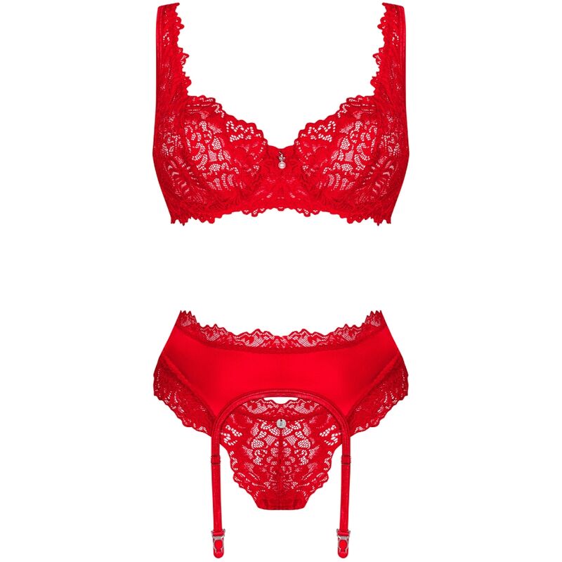 Lingerie set "Amor cherris" ensemble trois pièces