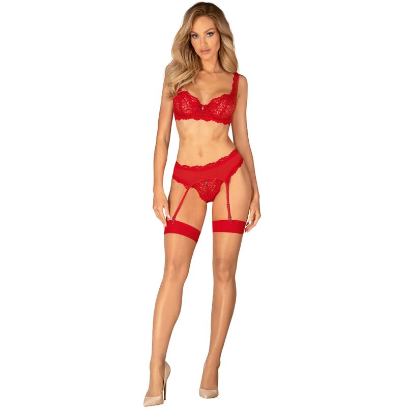 Lingerie set "Amor cherris" ensemble trois pièces