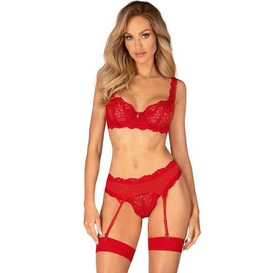 Lingerie set "Amor cherris" ensemble trois pièces