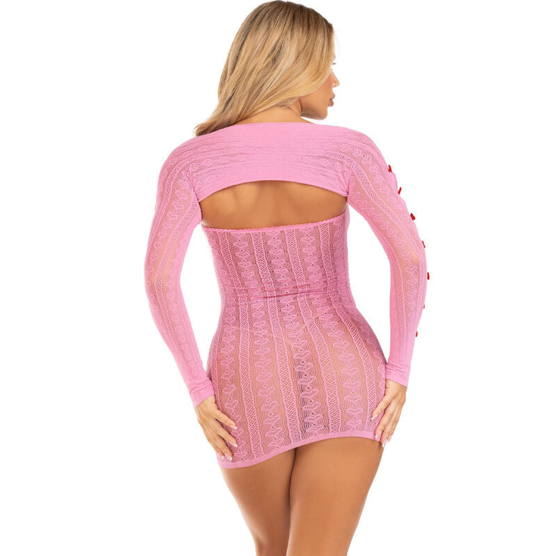 Robe coeur & noeuds rose