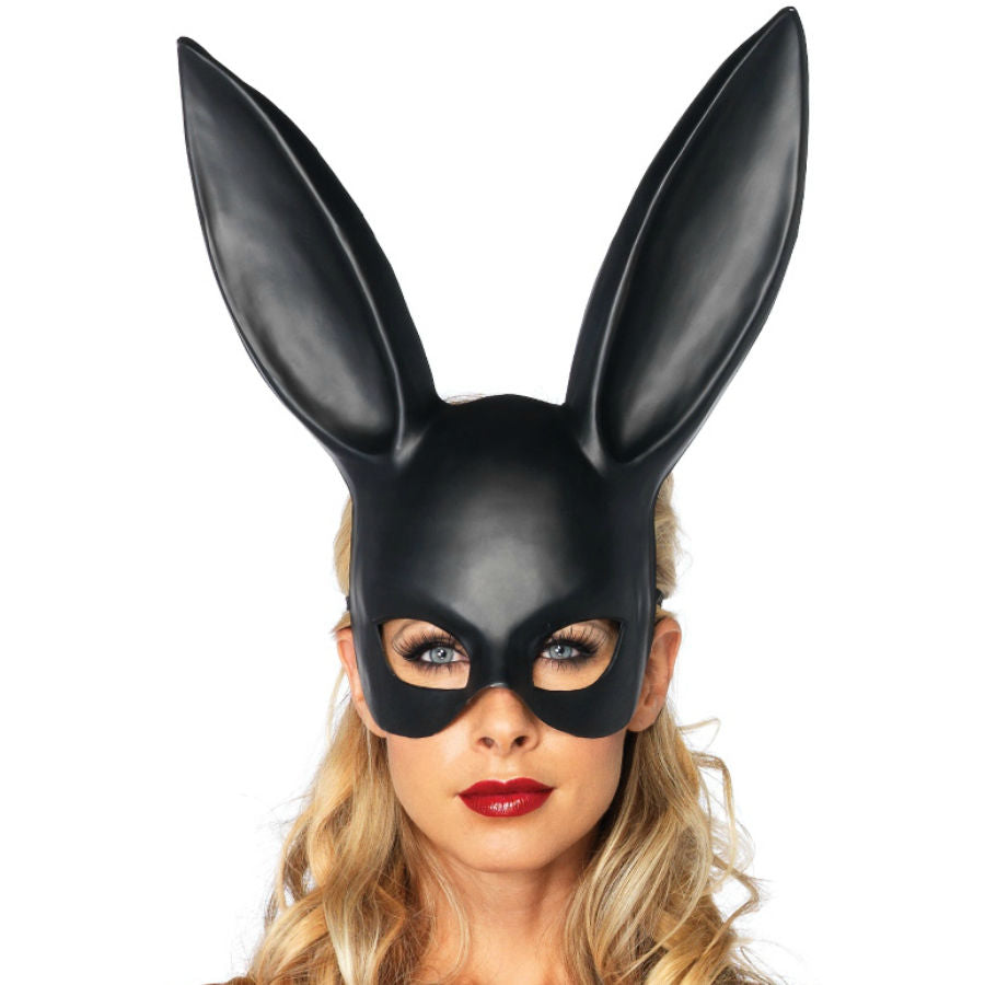 Masque lapin noir lisse