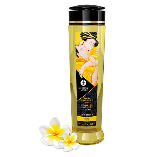 SHUNGA - HUILE DE MASSAGE ÉROTIQUE SÉRÉNITÉ MONOI 240 ML